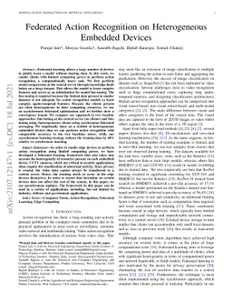 Federated Action Recognition on Heterogeneous Embedded Devices