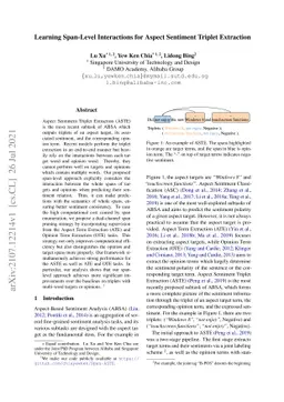 Learning Span-Level Interactions for Aspect Sentiment Triplet Extraction