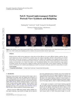 NeLF: Neural Light-transport Field for Portrait View Synthesis and
  Relighting