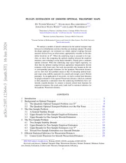 Plugin Estimation of Smooth Optimal Transport Maps