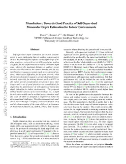 MonoIndoor: Towards Good Practice of Self-Supervised Monocular Depth
  Estimation for Indoor Environments