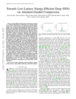 Towards Low-Latency Energy-Efficient Deep SNNs via Attention-Guided
  Compression