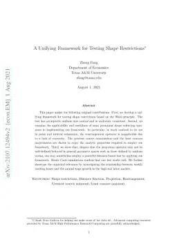 A Unifying Framework for Testing Shape Restrictions
