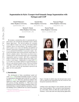 Segmentation in Style: Unsupervised Semantic Image Segmentation with
  Stylegan and CLIP