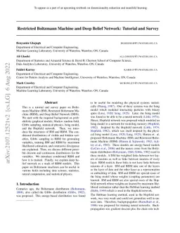 Restricted Boltzmann Machine and Deep Belief Network: Tutorial and
  Survey
