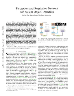 Perception-and-Regulation Network for Salient Object Detection
