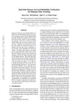 Dual Slot Selector via Local Reliability Verification for Dialogue State
  Tracking