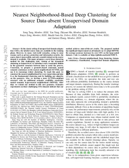 Nearest Neighborhood-Based Deep Clustering for Source Data-absent
  Unsupervised Domain Adaptation