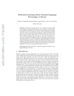 Federated Learning Meets Natural Language Processing: A Survey