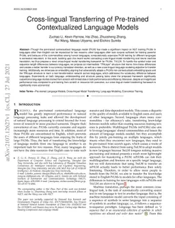 Cross-lingual Transferring of Pre-trained Contextualized Language Models