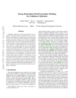 Energy-Based Open-World Uncertainty Modeling for Confidence Calibration