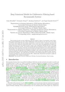 Deep Variational Models for Collaborative Filtering-based Recommender
  Systems