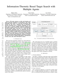 Information-Theoretic Based Target Search with Multiple Agents