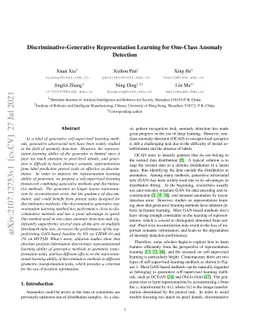 Discriminative-Generative Representation Learning for One-Class Anomaly
  Detection