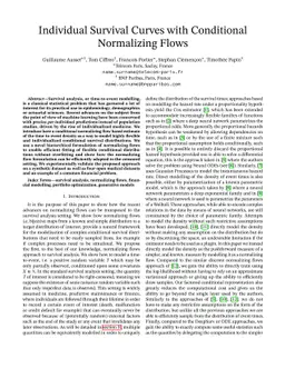 Individual Survival Curves with Conditional Normalizing Flows