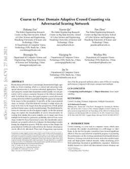 Coarse to Fine: Domain Adaptive Crowd Counting via Adversarial Scoring
  Network