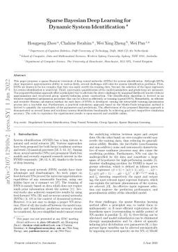 Sparse Bayesian Deep Learning for Dynamic System Identification