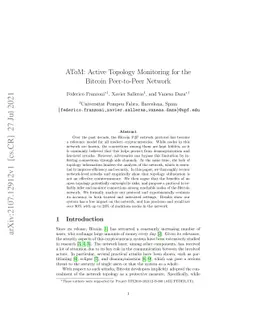 AToM: Active Topology Monitoring for the Bitcoin Peer-to-Peer Network