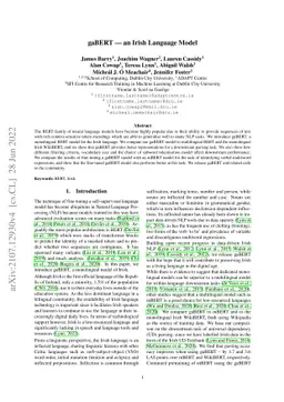 gaBERT -- an Irish Language Model