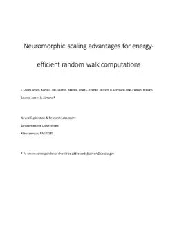 Neuromorphic scaling advantages for energy-efficient random walk
  computation