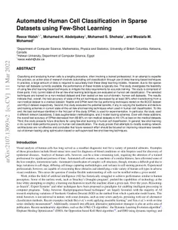 Automated Human Cell Classification in Sparse Datasets using Few-Shot
  Learning