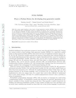 Pixyz: a Python library for developing deep generative models