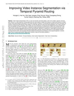 Improving Video Instance Segmentation via Temporal Pyramid Routing