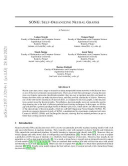 SONG: Self-Organizing Neural Graphs