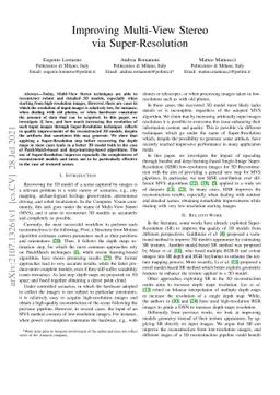 Improving Multi-View Stereo via Super-Resolution