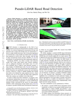Pseudo-LiDAR Based Road Detection