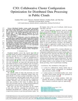 C3O: Collaborative Cluster Configuration Optimization for Distributed
  Data Processing in Public Clouds