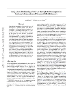 Doing Great at Estimating CATE? On the Neglected Assumptions in
  Benchmark Comparisons of Treatment Effect Estimators