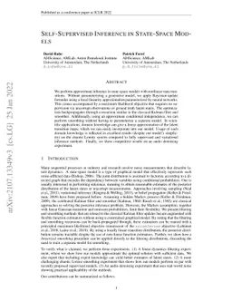 Self-Supervised Inference in State-Space Models