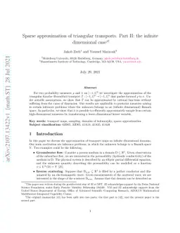 Sparse approximation of triangular transports. Part II: the infinite
  dimensional case