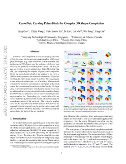 CarveNet: Carving Point-Block for Complex 3D Shape Completion