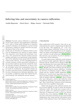 Inferring bias and uncertainty in camera calibration