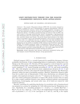 Limit Distribution Theory for the Smooth 1-Wasserstein Distance with
  Applications