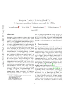 Adaptive Precision Training (AdaPT): A dynamic fixed point quantized
  training approach for DNNs