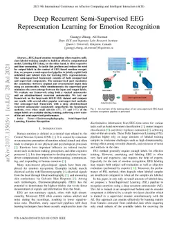 Deep Recurrent Semi-Supervised EEG Representation Learning for Emotion
  Recognition
