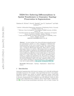 TEDS-Net: Enforcing Diffeomorphisms in Spatial Transformers to Guarantee
  Topology Preservation in Segmentations