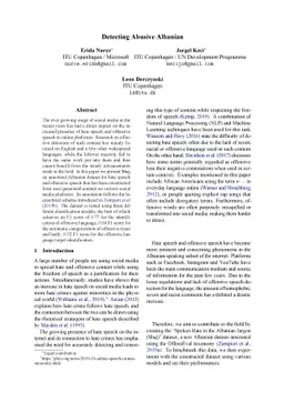 Detecting Abusive Albanian