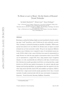 To Boost or not to Boost: On the Limits of Boosted Neural Networks