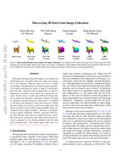 Discovering 3D Parts from Image Collections