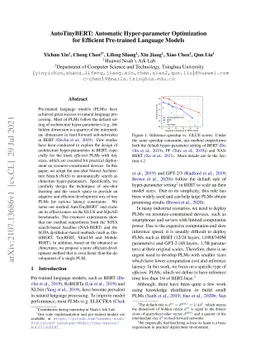 AutoTinyBERT: Automatic Hyper-parameter Optimization for Efficient
  Pre-trained Language Models