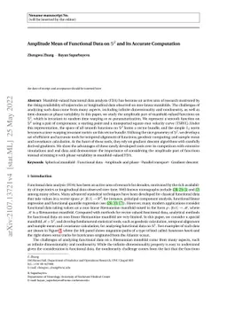 Amplitude Mean of Functional Data on $\mathbb{S}^2$