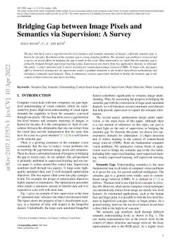 Bridging Gap between Image Pixels and Semantics via Supervision: A
  Survey