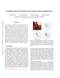 Probabilistic Monocular 3D Human Pose Estimation with Normalizing Flows