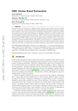 VBR: Version Based Reclamation