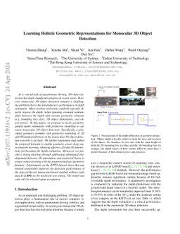 Learning Geometry-Guided Depth via Projective Modeling for Monocular 3D
  Object Detection