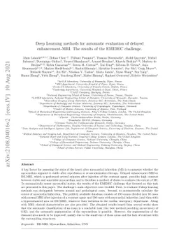 Deep Learning methods for automatic evaluation of delayed
  enhancement-MRI. The results of the EMIDEC challenge